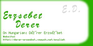 erzsebet derer business card